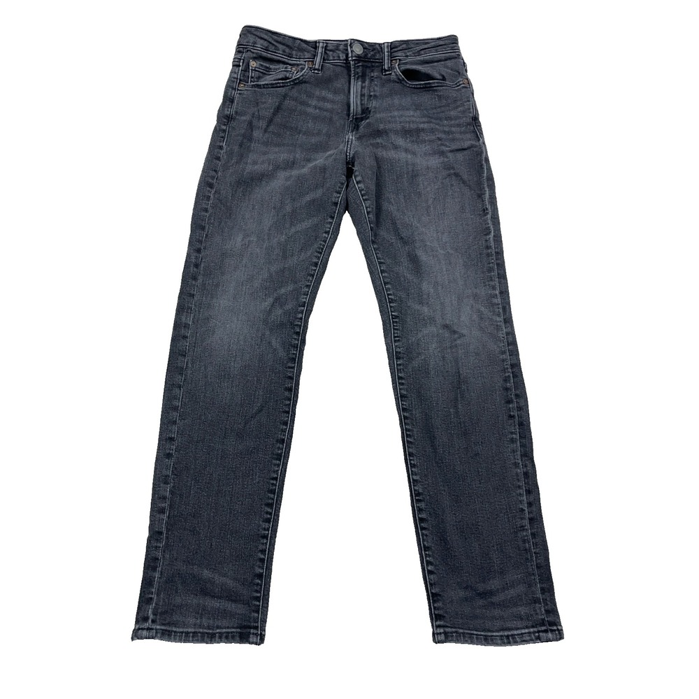 American Eagle Jeans Men 29x30 Athletic Fit Straight Leg Black Wash Faded